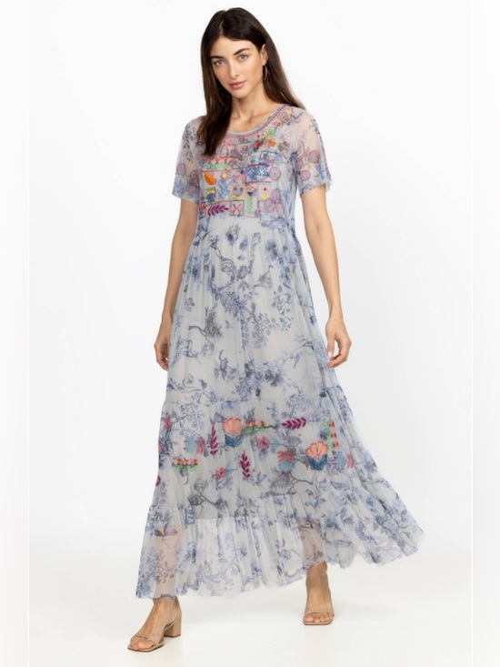 Johnny Was Dresses & Skirts - Johnny Was Biya Logan Tiered Maxi Dress Embroidered Size Medium